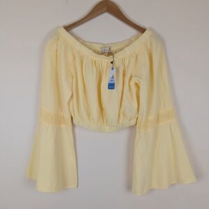 Seaspice Lyla' Off The Shoulder Bell Sleeve Cotton Top